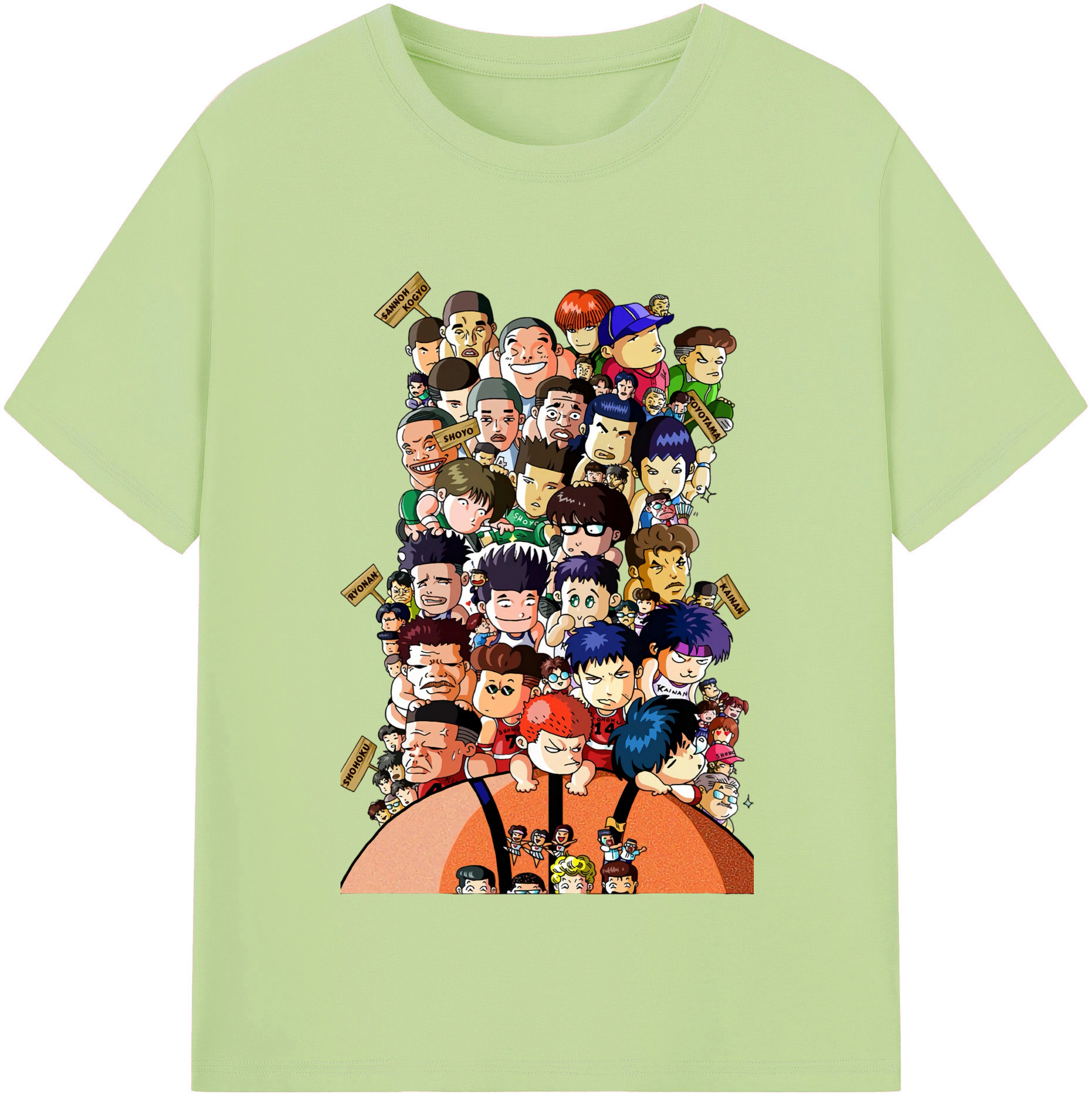 SLAM DUNK／スラムダンク 綿100％半袖Tシャツ（フロントプリント）